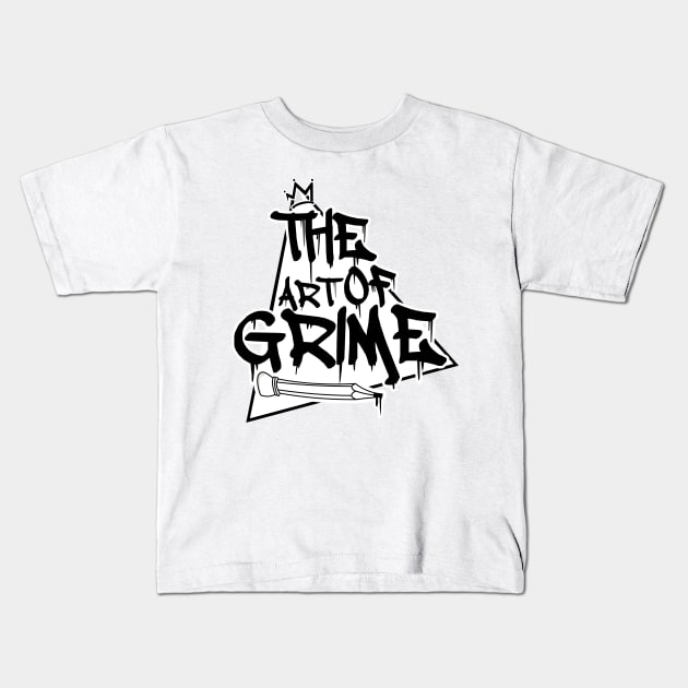 The Art Of Grime White Kids T-Shirt by ArtOfGrime